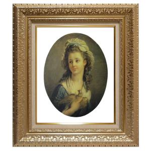 絵画 額装絵画 ジャン・オノレ・フラゴナール 「読書する少女」 世界の