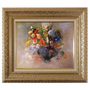 S.S絵画３点※額縁付き 楽天市場】10年保証 名画 油絵 菊花流水図 伊藤若冲 手彩仕上 高精細巧