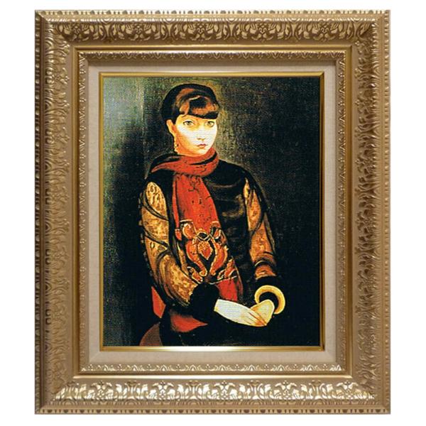 絵画 世界の名画シリーズ 額縁付 モイズ・キスリング 「リタ・ヴァン・リアの肖像」 お買い得サイズ：...