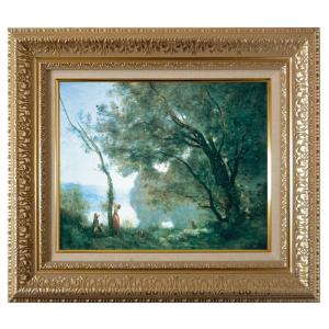 絵画 世界の名画シリーズ 額縁付 ギュスターヴ・クールベ 「まどろみ