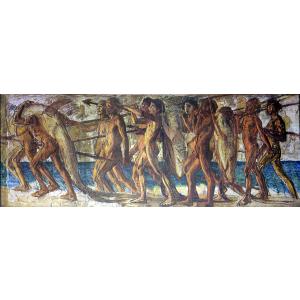 絵画 世界の名画シリーズ フレーム 額縁付 青木繁 「海の幸」 お買い得