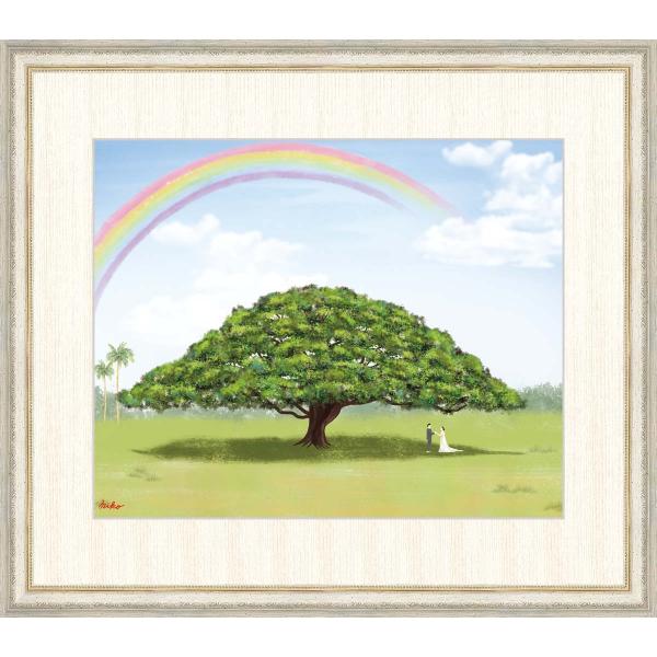 高精細デジタル版画 額装絵画 鈴木 みこと（すずき みこと）作 「モンキーポッド」 F8