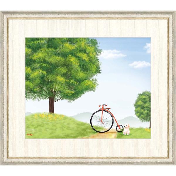 高精細デジタル版画 額装絵画 鈴木 みこと（すずき みこと）作 「けやきの木」 F8