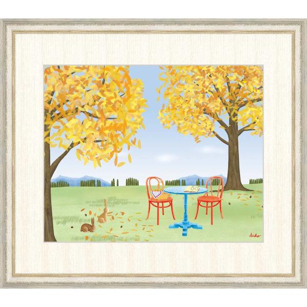 高精細デジタル版画 額装絵画 鈴木 みこと（すずき みこと）作 「どんぐりの木」 F8