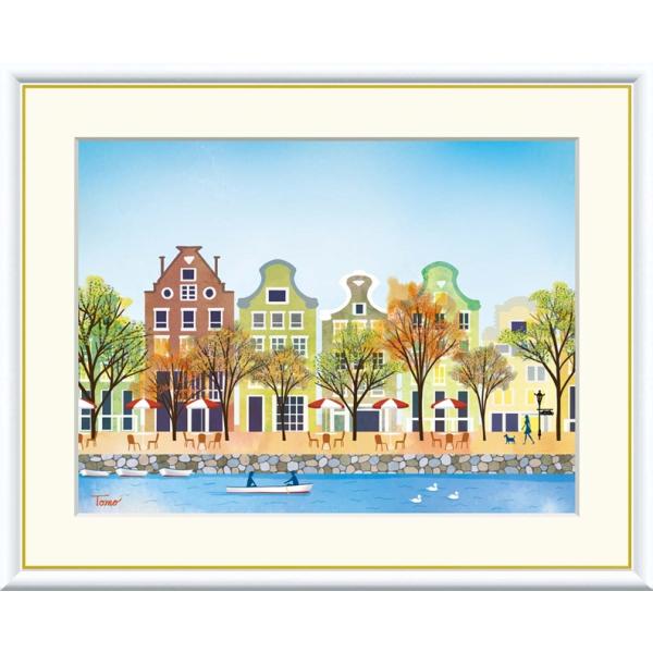 高精細デジタル額装版画 現代アート Tomohiro 街路樹のある風景 横田友広 (よこた ともひろ...