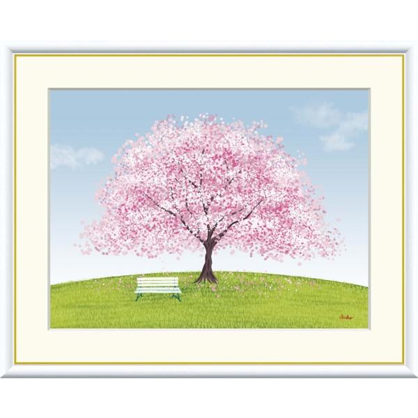 高精細デジタル額装版画 現代アート Mikoto 大きな木の風景 鈴木みこと (すずき みこと) 「...