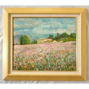 フランス風景絵画 油絵 小澤勇寿郎 作 パリの街 8号サイズ