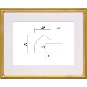 水彩用額縁 木製フレーム アクリル仕様 PF102D サイズF4号｜touo2