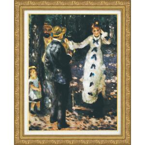 絵画 額装絵画 ピエール・オーギュスト・ルノワール 「ブランコ」 世界の名画シリーズ サイズ P12｜touo