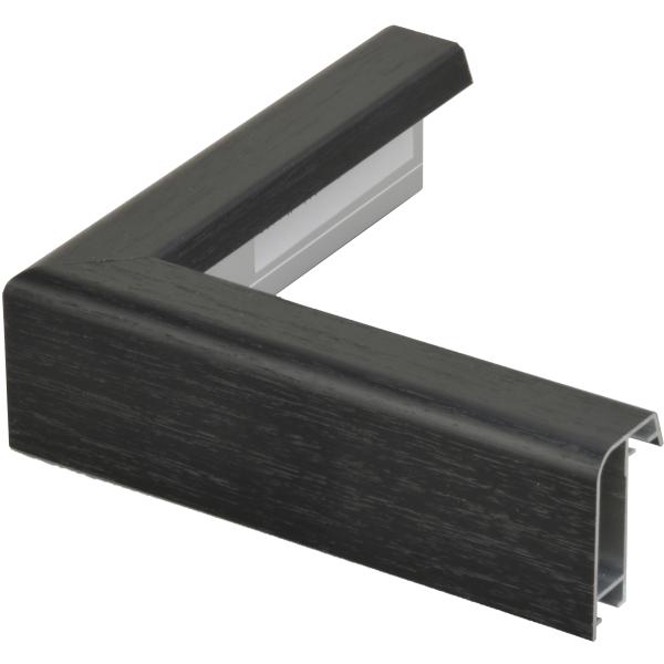 額縁　油絵/油彩額縁 アルミ製 仮縁 6571（アフィックス２８） M30号 ウッドブラック