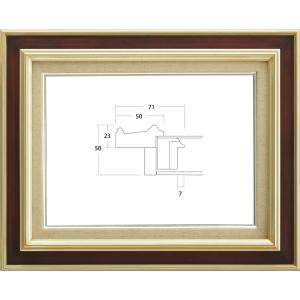 油絵/油彩額縁 UVカットアクリル付 7761 サイズ F30号 S/こげ茶｜touo