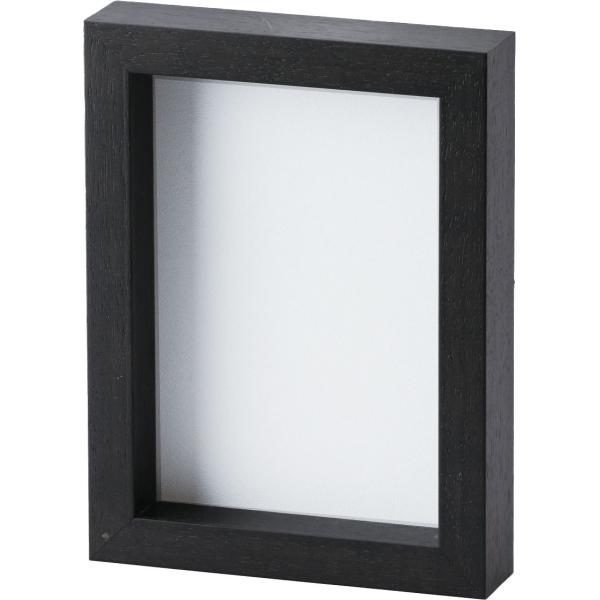 額縁 写真立て 木製フレーム 7916 キャビネサイズ ブラック