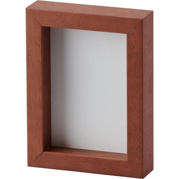 額縁 写真立て 木製フレーム 7916 ハガキサイズ ブラウン