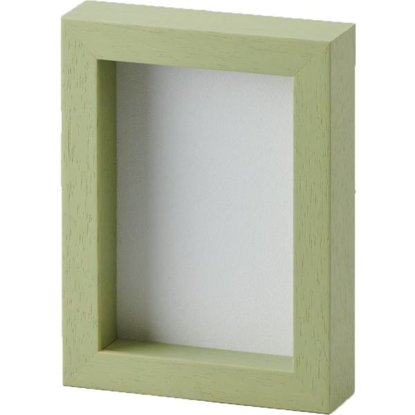 額縁 写真立て 木製フレーム 7916 ハガキサイズ グリーン