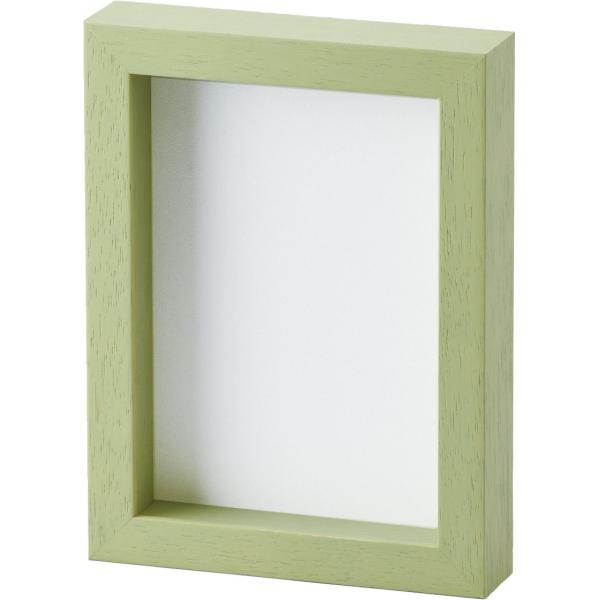 額縁 写真立て 木製フレーム 7916 キャビネサイズ グリーン