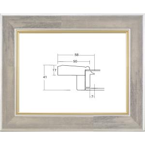 額縁　油絵/油彩額縁 UVカットアクリル付 8163 F20号 チャコール｜touo