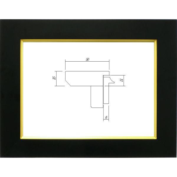 油彩額　油絵用額縁  3450 サイズ SM ブラック 黒
