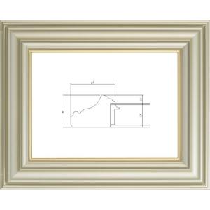 ウッドホワイト F20号 組み立て式フレーム　油彩額縁　仮 油絵/油彩仮縁 正方形 枠のみ 展覧会・公募展用 アルミ F20 P20 M20
