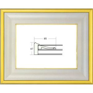 油絵/油彩額縁 木製フレーム UVカットアクリル付 3411 サイズ F15号 金泥 ゴールド｜touo