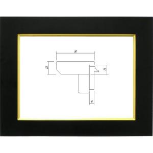 額縁　油絵/油彩額縁 木製フレーム 3450 サイズ F10号 ブラック 黒｜touo
