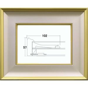 和額縁 木製フレーム 4882 サイズ F15号 金泥 ゴールド｜touo