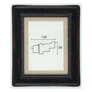 額縁　油絵/油彩額縁 木製フレーム 手作り ハンドメイド UVカットアクリル付 6301 サイズ F4号 黒クラック ブラック｜touo