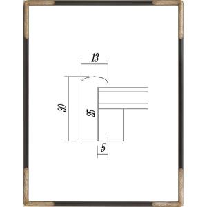 デッサン用額縁 木製フレーム 7200 三三サイズ ブラック｜touo