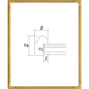 デッサン用額縁 木製フレーム 7201 半切サイズ ゴールド｜touo