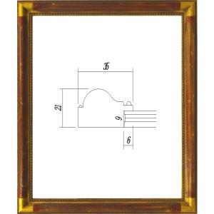 デッサン用額縁 木製フレーム 7510 インチサイズ アンティークレッド｜touo