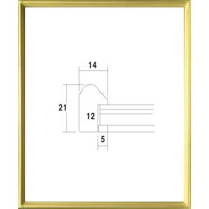 正方形の額縁 木製フレーム アクリル仕様 7517 300角 （ 30角 ）サイズ ゴールド｜touo