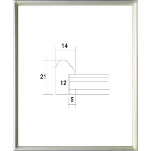 横長の額縁 木製フレーム アクリル仕様 7517 サイズ 500X250mm シルバー｜touo