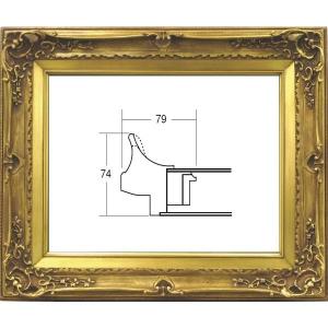 油絵用 額縁 アクリル付 7812 サイズ F0号 アンティークゴールド 金｜touo