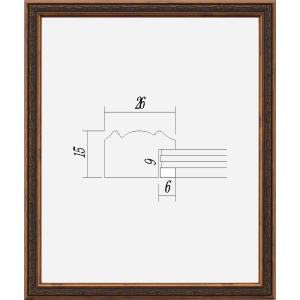 デッサン用額縁 UVカットアクリル付 8222 大衣 ブラウン｜touo