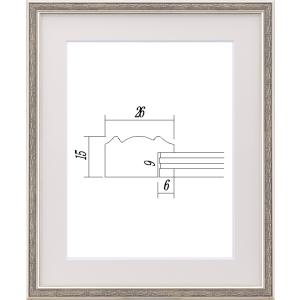 水彩用額縁 UVカットアクリル付 8222 F10号 シルバー 銀｜touo