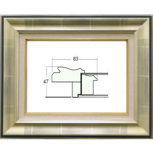 額縁　油絵/油彩額縁 木製フレーム 9292 サイズ F6号 シルバー 銀｜touo