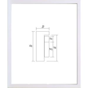 デッサン用額縁 木製フレーム 9790 半切 ホワイト｜touo
