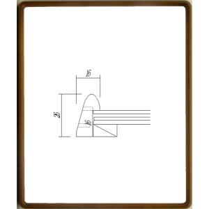 横長の額縁 木製フレーム アクリル仕様 9795 サイズ 770X450mm ブラウン｜touo
