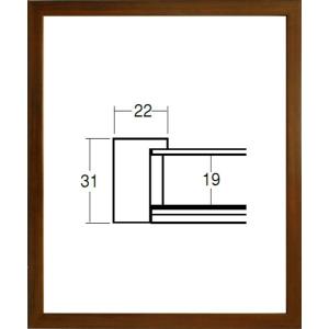 デッサン用額縁 木製フレーム 5660 八ッ切サイズ ブラウン｜touo