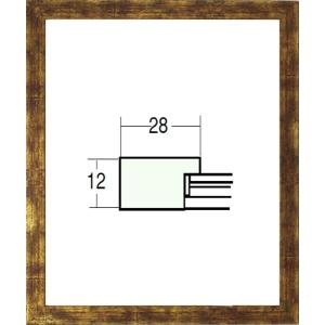 デッサン用額縁 木製フレーム 5698 三三サイズ 古代赤金 ゴールド