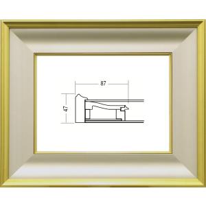 額縁　油絵/油彩額縁 木製フレーム 3407 アクリル付 サイズ F6号 金泥 ( ゴールド マッド)｜touo