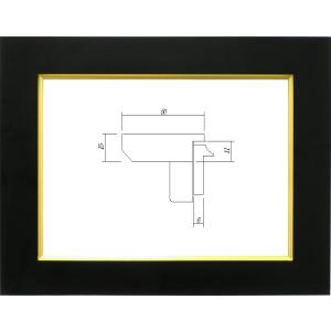 油絵/油彩額縁 木製フレーム 3450 サイズ F10号 ブラック 黒｜touo