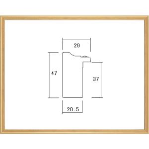 額縁　油絵/油彩額縁 出展用木製仮縁 7300 F12号 ゴールド｜touo