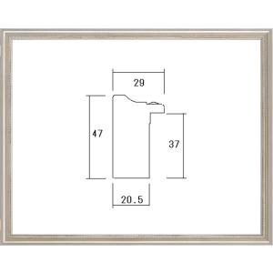 額縁　油絵/油彩額縁 出展用木製仮縁 7300 M30号 シルバー｜touo