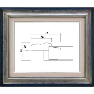 額縁　油絵/油彩額縁 木製フレーム アクリル付 7740 サイズ F15号 シルバー