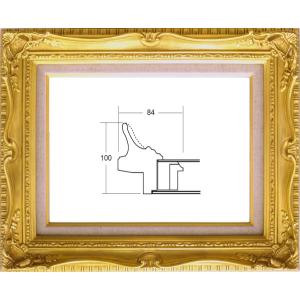 油絵用 額縁 7802 サイズ F50号 ゴールド 金｜touo