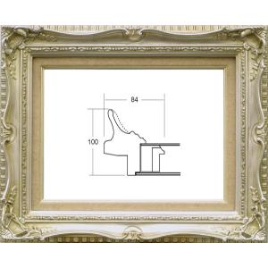 油絵用 額縁 7802 サイズ F50号 シルバー 銀｜touo