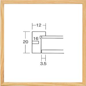 デッサン用額縁 木製フレーム UVカットアクリル付 9102 半切サイズ 木地( ナチュラル )｜touo