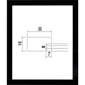 デッサン用 額縁 木製(MDF)フレーム 5906 三三サイズ ブラック｜touo