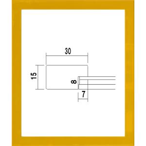 デッサン用 額縁 木製(MDF)フレーム 5906 小全紙サイズ イエロー｜touo