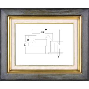 額縁　油絵/油彩額縁 木製フレーム アクリル仕様 7751 サイズ F10号 ウッドゴールド ゴールド｜touo